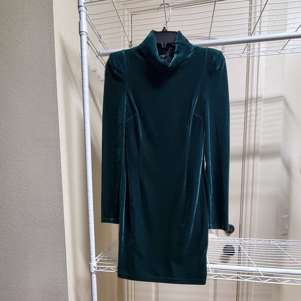 Guess Velvet Green Mini Dress Small